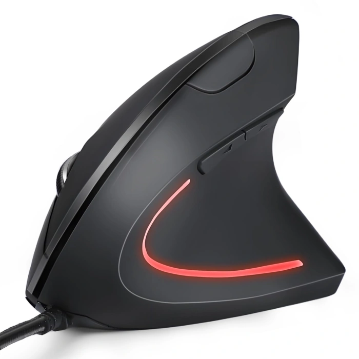 KUNSI Wired Ergonomic Vertical Mouse with 6 Buttons