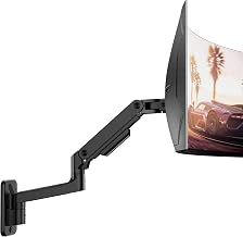 ARES WING Heavy Duty Single Wall Monitor Arm for 17-49 Inch Ultrawide Screens, Black