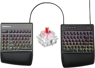 Kinesis Gaming Freestyle Edge RGB Split Mechanical Keyboard, Cherry MX Linear Red, Ergonomic, TKL
