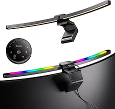 Quntis Curved Monitor Light Bar, RGB Backlight, Foldable Dual Light with Stepless Dimming