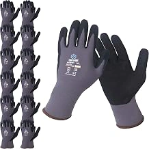 Nylon Nitrile Micro Foam Work Gloves, Smart Touch, Grey (Small)