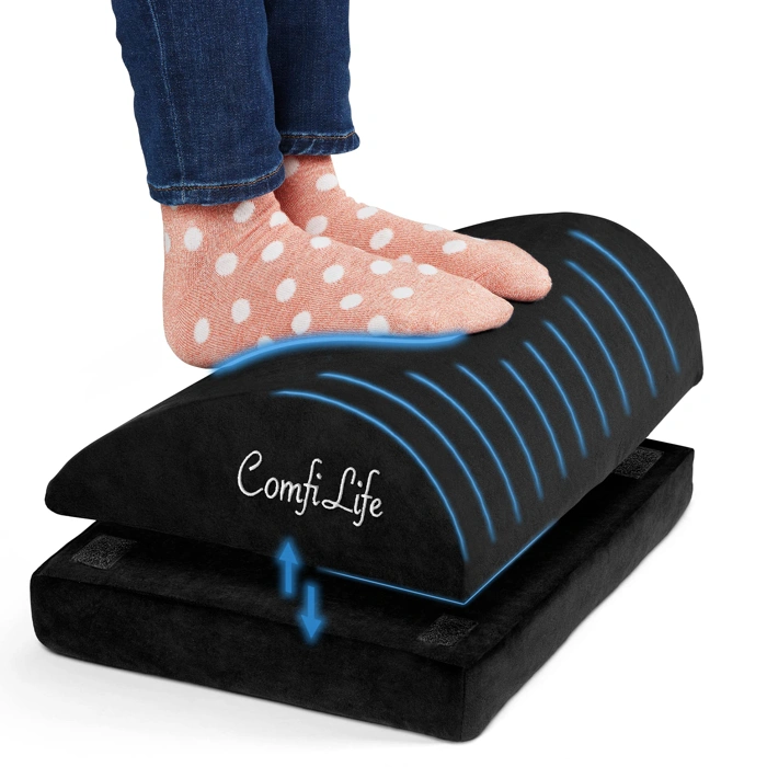 ComfiLife Adjustable Ergonomic Teardrop Memory Foam Foot Rest