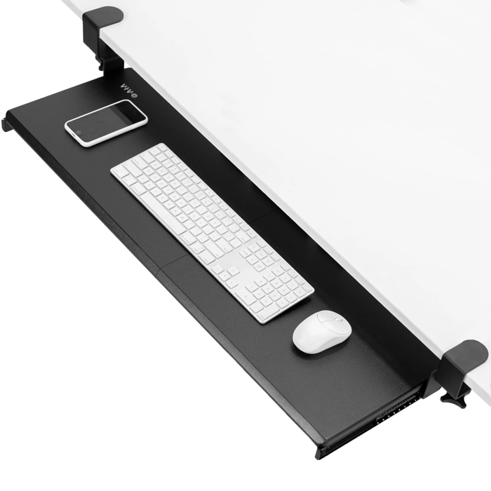 VIVO Clamp-on Computer Keyboard and Mouse Under Desk Slider Tray