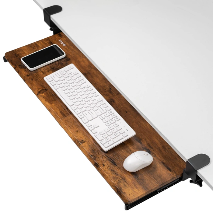 VIVO Clamp-on Keyboard and Mouse Under Desk Tray MOUNT-KB15EN
