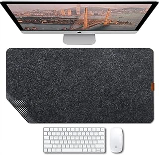 Bright Stone Non-Slip Felt Desk Mat and Mouse Pad
