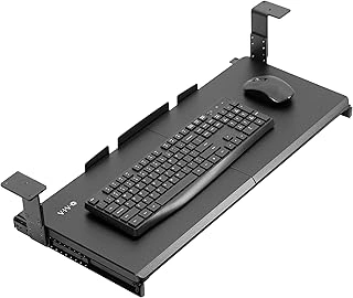 VIVO Large Height Adjustable Under Desk Keyboard Tray, 27x11 inch, Black, MOUNT-KB27HB