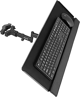 VIVO Universal 26-Inch Keyboard & Mouse Tray Pole Mount, Black, MOUNT-POLEKB
