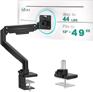 WALI Ultrawide Heavy Duty Gas Spring Single Monitor Desk Mount (GSM001XL)