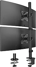 HUANUO Vertical Dual Monitor Mount for 2 Monitors with Height Adjustment