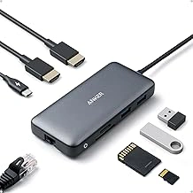 Anker 8-in-1 Laptop Docking Station for Dual 4K Monitors with 85W PD, SD Card Reader