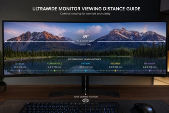 Understand why proximity to large ultrawide screens creates constant eye movement and unconscious strain.